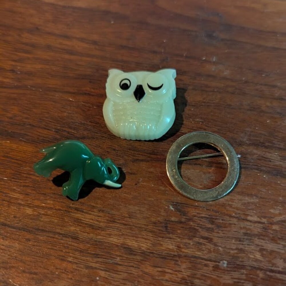 three unique pins
